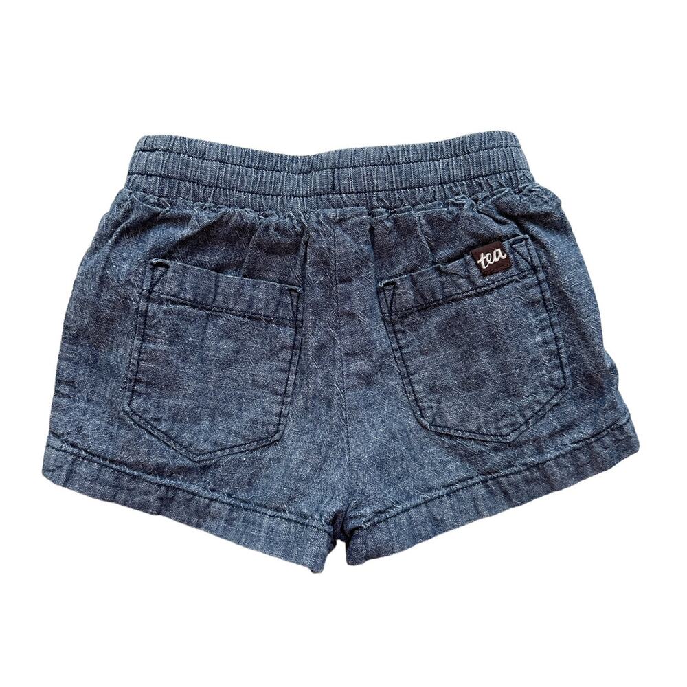 Tea Collection Chambray Ruffle Shorts Size 2 - Picture 2 of 3